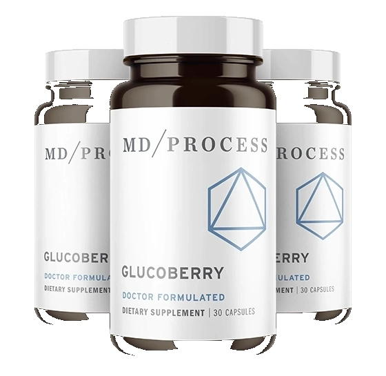 GlucoBerry official 3 bottle package
