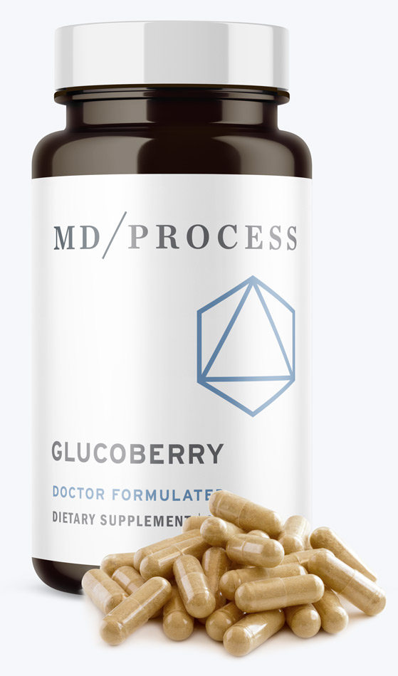 GlucoBerry bottle with capsules